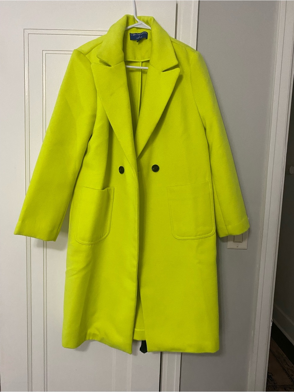 Apt. 9 Neon Yellow Double-Breasted Pea Coat